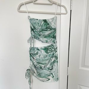 Princess Polly Green Swirl Cutout Dress
